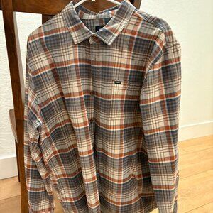 O'neill men's buttoned down flannel shirt, size XL